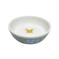 日本直送 狗狗陶瓷糧食碗 (藍格仔)
